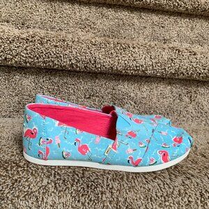 Toms Women's Classic Canvas Flamingo Party Flats